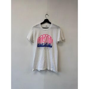 Vintage Boston Shirt Mens Small Skyline Graphic Tourist Souvenir 80s Tee
